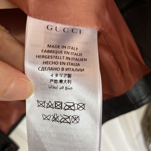 AUTHENTIC GUCCI Genuine leather men’s studded jacket Italian size 52, size Large - Picture 9 of 13